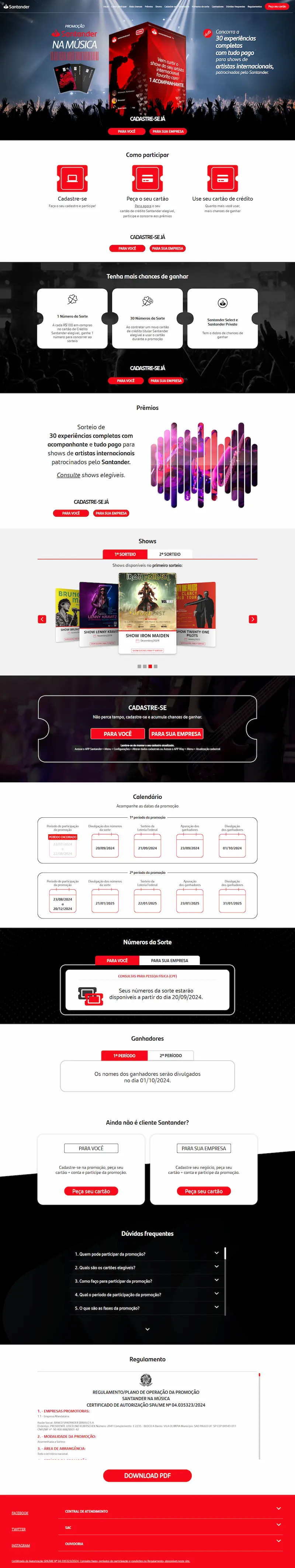Landing Page Música Completa